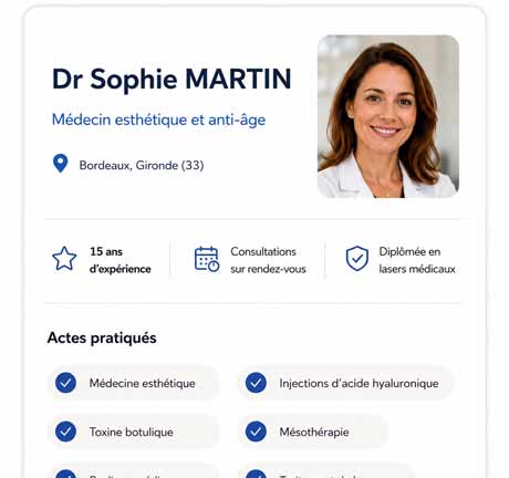 profil de medecin esthetique