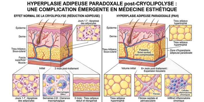 Hyperplasie adipeuse paradoxale post-cryolipolyse, complication émergente Hyperplasie adipeuse paradoxale post-cryolipolyse